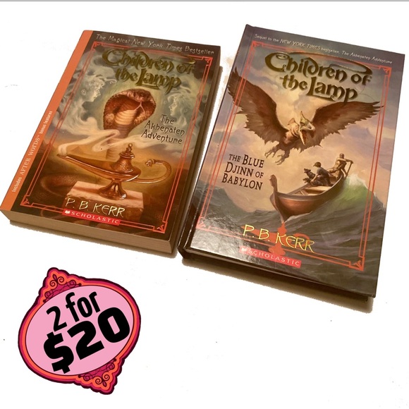 🎉2/20 Set of 2 Books 1-2 Children of the Lamp P. B. Kerr Fantasy RL5 YA Novels - Picture 1 of 8